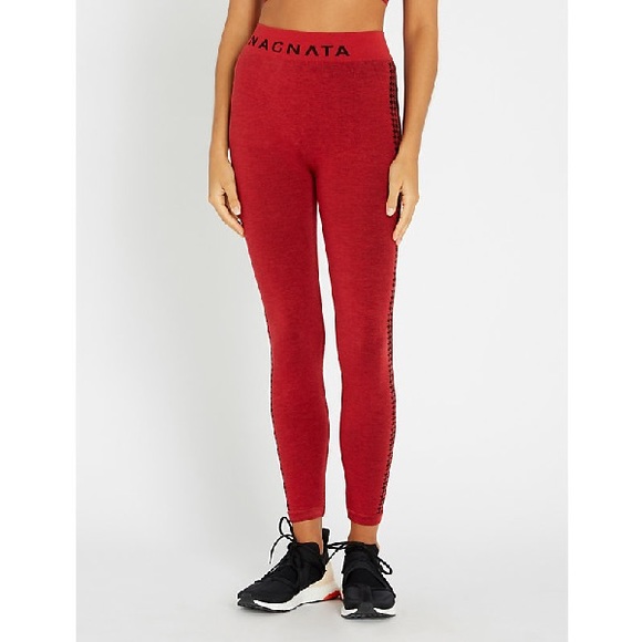 Nagnata Pants - Nagnata Laya Leggings - Red with Black Houndstooth M/L